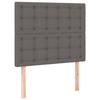 Tête de lit à LED - MAISON EXCLUSIVE - 80x5x118/128 cm - Similicuir gris - Hauteur réglable - LED USB