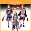 Halloween Zombie Cosplay Kleid für Mädchen mit Polyesterstoff für Themenkostümpartys