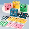 Cartoon Face-Changing Magic Building Blocks Game - Parent-Child Wooden Challenge Toy