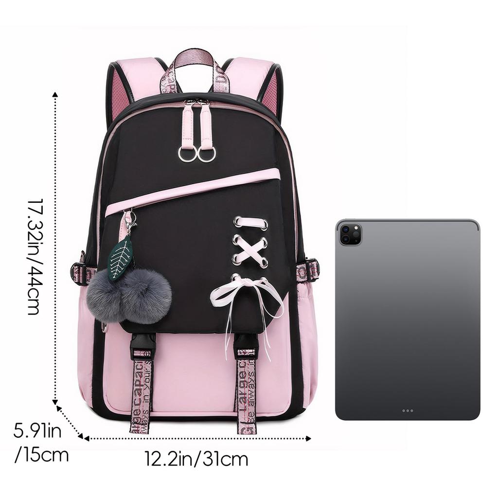 Panegy Women's Backpack, Large Capacity, Lightweight, Cute, Water-Repellent, Suitable for High School and College Students, Adults, and Adults,
