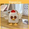 Cartoon Shaped Chicken Crossbody Bag With Plush Pendant For School And Outing