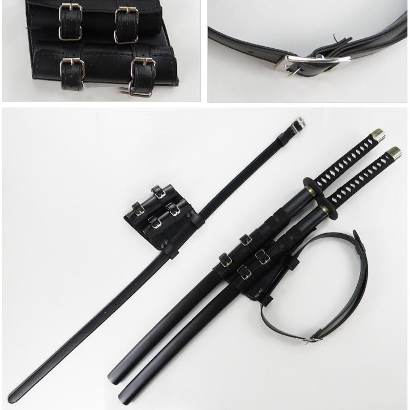Juodas/Baltas PU Odos Katana Kardas Laikiklis Viduramžių Diržo Dėklas Helovino Rekvizitai Anime Cosplay Riteris Samurajus Nindzė Juosmens Dėklas