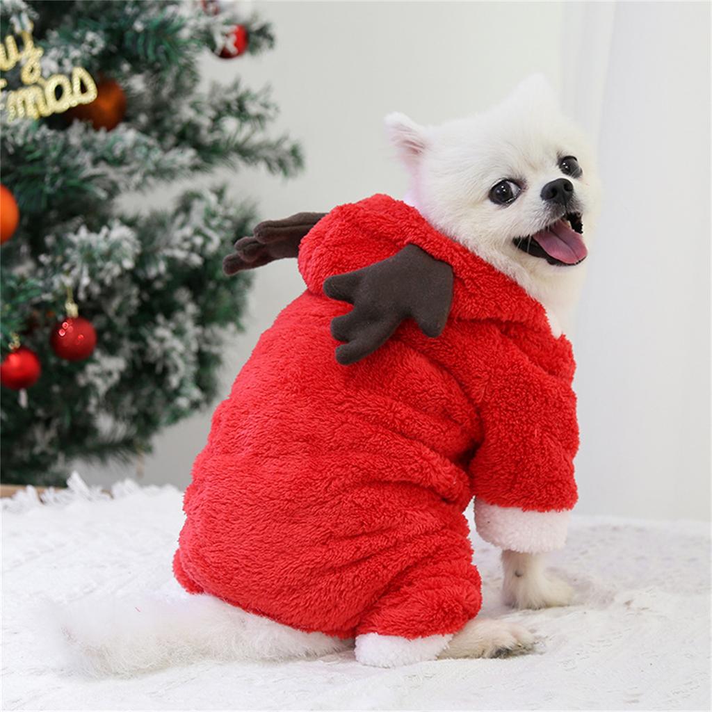 Christmas Dog Hooded Sweatshirt, Dog Shirts Pet Sweatshirt Clothing