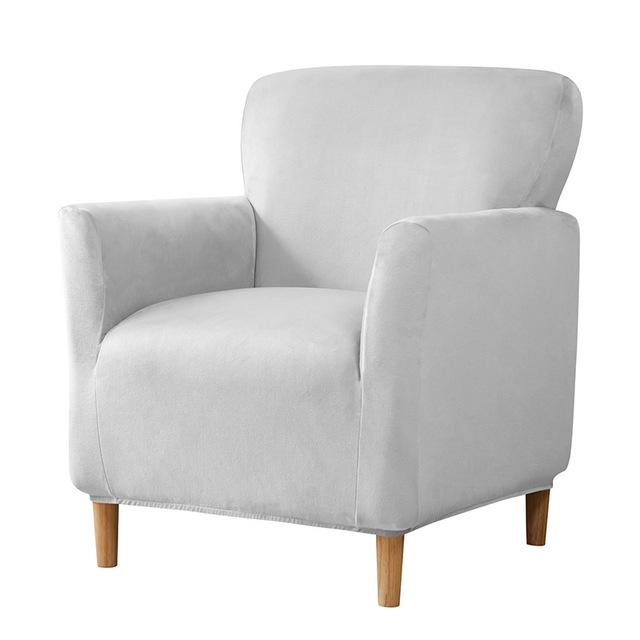 Soft Velvet Small Single Sofa Cover Stretchy Armchair Covers For Living Room Cooking Space Office Anti -Dirty Washable Chair Furniture Protectors
