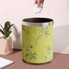 American Style PU Leather Wastebasket for Dorm and Bathroom