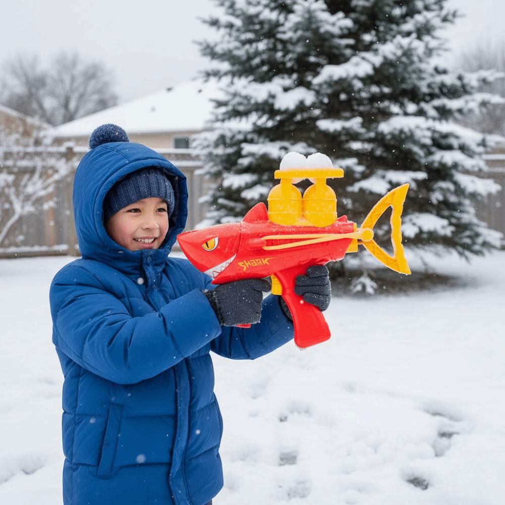 Creative Design Shark Snowball Launcher No Battery Snowball Maker Snowball Launcher Kids Play
