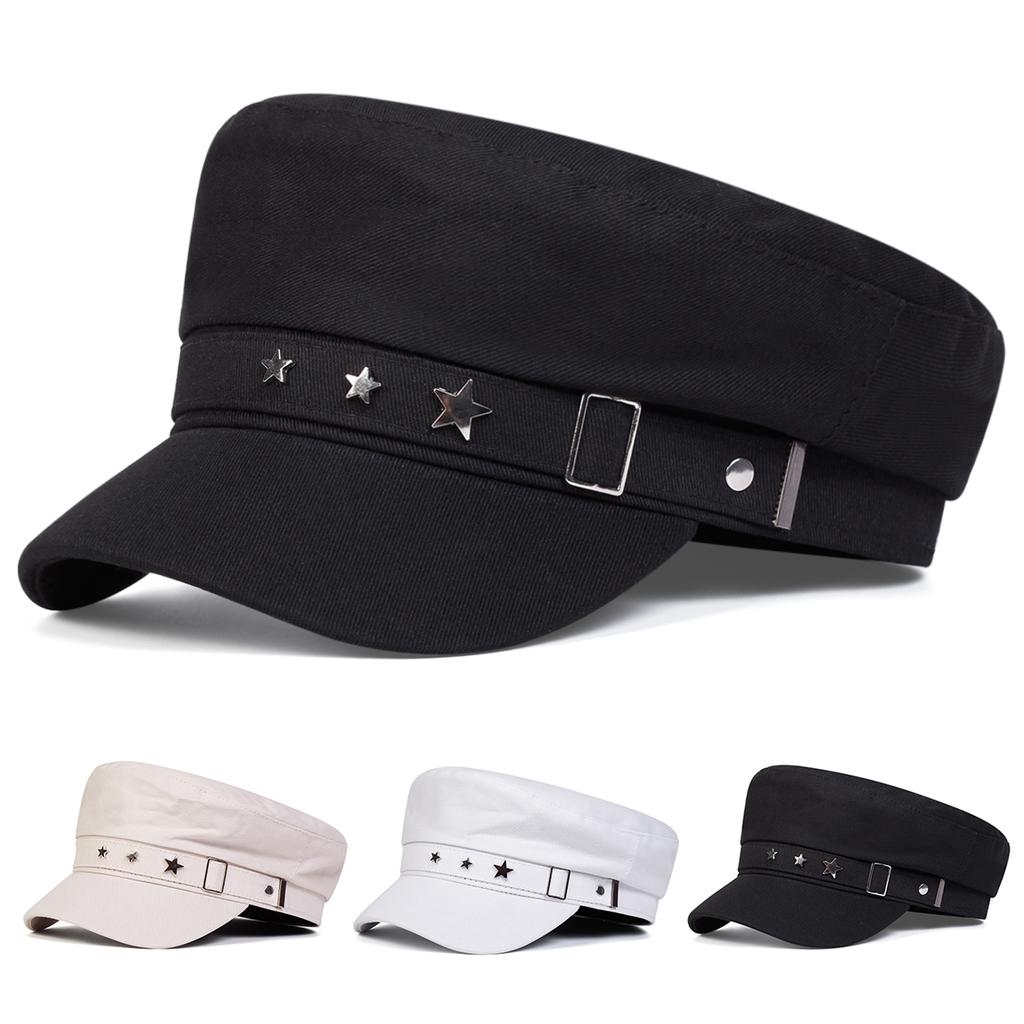 1Piece Men Vintage Star Navy Cap Outdoor Sunscreen Leisure Hat Spring Autumn Travel Tourism Beach Vacation