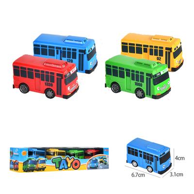Cartoon-Bus, Kinderspielzeug, süßes Busspielzeug, Mini-Pullback-Automodell, Busspielzeug, Spielfahrzeuge, Lernspielzeug für Kinder, Jungen, Geschenke