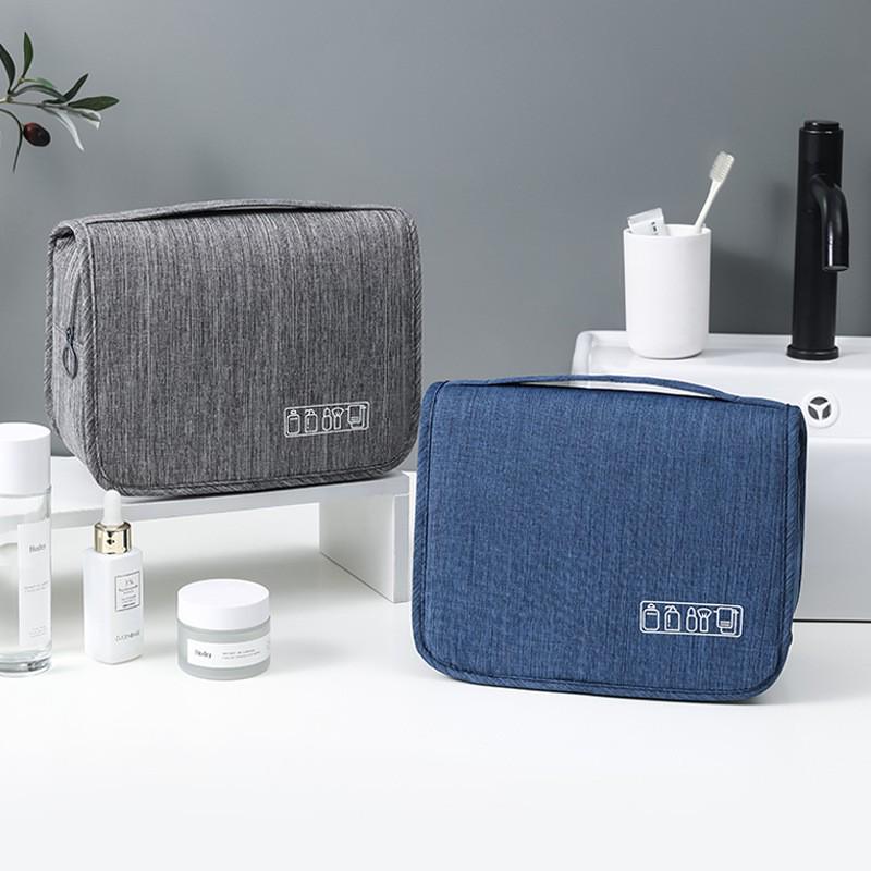 Cationic Hanging Toiletry Bag: Wet/Dry Separation Frosted Makeup Travel Organizer