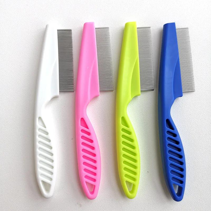 Stainless Steel Pet Hair Comb for Cats Dogs Flea Removal Grooming Brush Shedding Tool Fur Detangler Comfortable Use