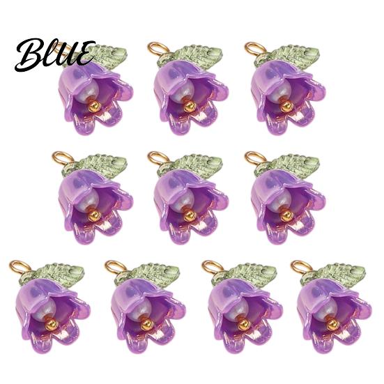 Three-dimensional Flower Charm 10Pcs DIY Pendant Three-Dimensional Simulation Texture Resin