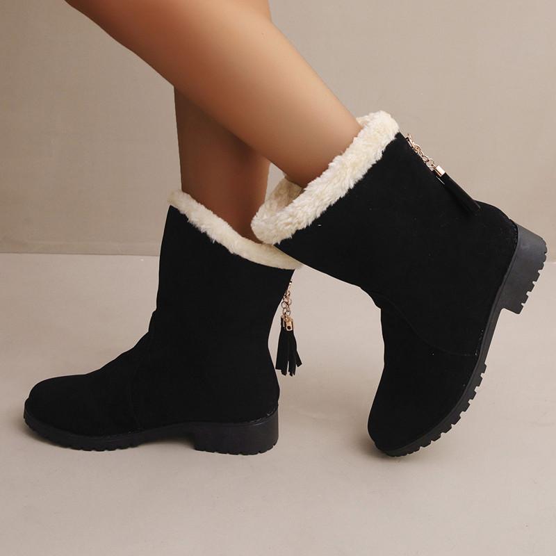 

Осенняя и зимняя обувь больших размеров, удобные и легкие, короткие, с плоским дном и круглым носком, женские ботинки и туфли 41 чёрный