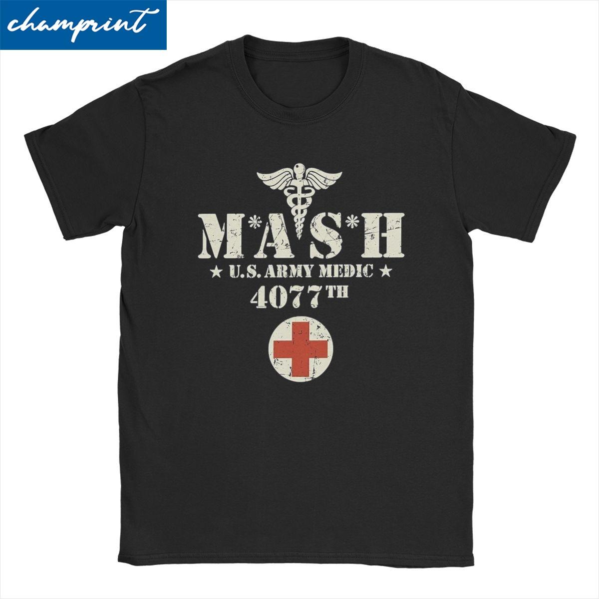 

Novelty Mash 4077 Alan Alda War 4077th T-Shirt Men Women s Round Neck Cotton T Shirts M*A*S*H Short Sleeve Tees Gift Clothes... S разноцветный