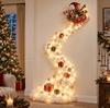 Christmas Magic Trail Wall Light-LED Glowing Christmas Scene Wall Decoration,Santa Sleigh Reindeer Hanging Decoration for Party