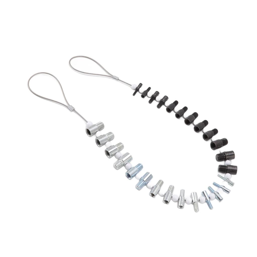 Nuts Screwbolts Thread Checker 26 Male Female Thread Identification Tool with 14 Inch and 12 Metric Gauges