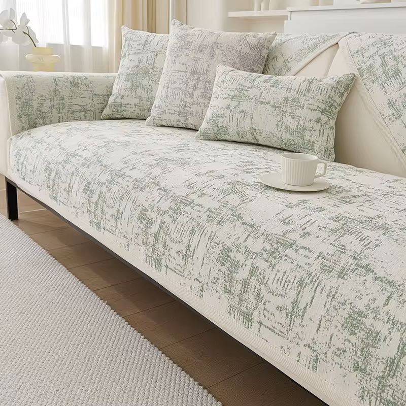 Luxury Soft Chenille Sofa Towel Univesal Anti-slip Sofa Cover for Living Room L-shaped Sectional Couch Cover, not a whole set