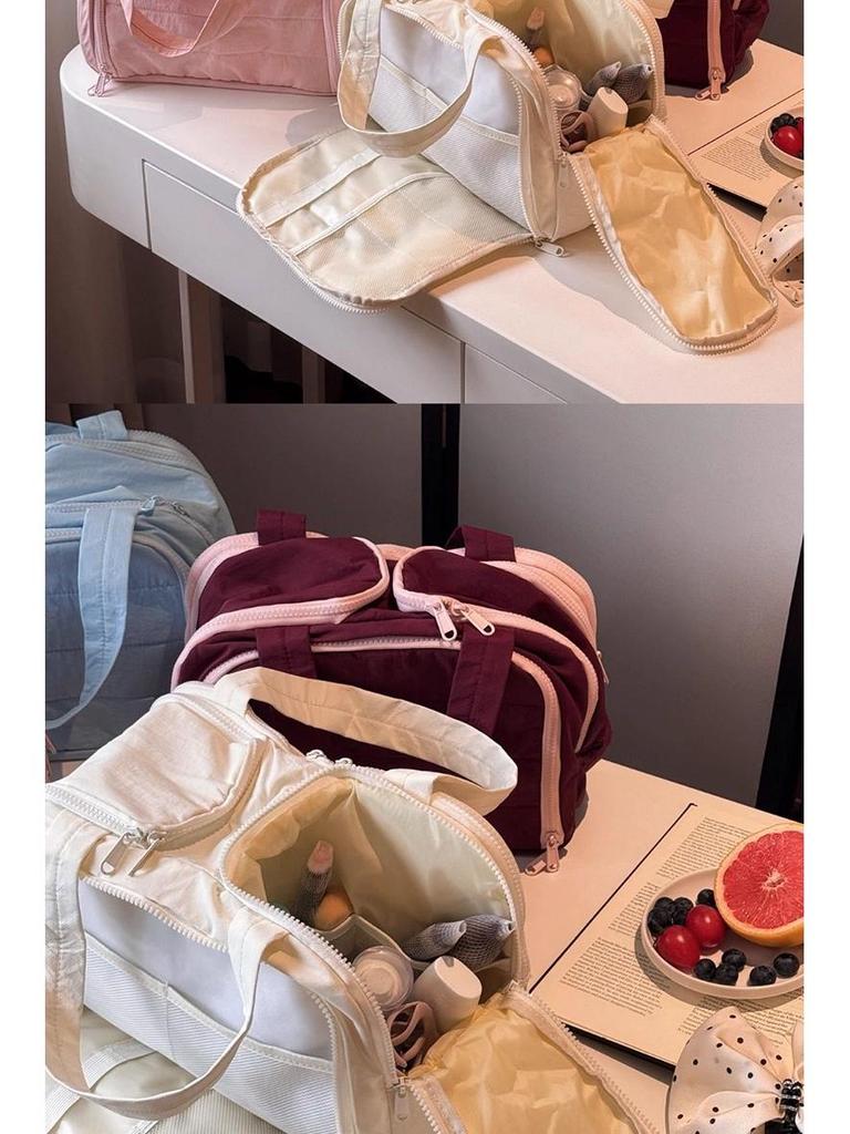 Korean Large Capacity Portable Makeup & Toiletry Bag with Partitioned Storage