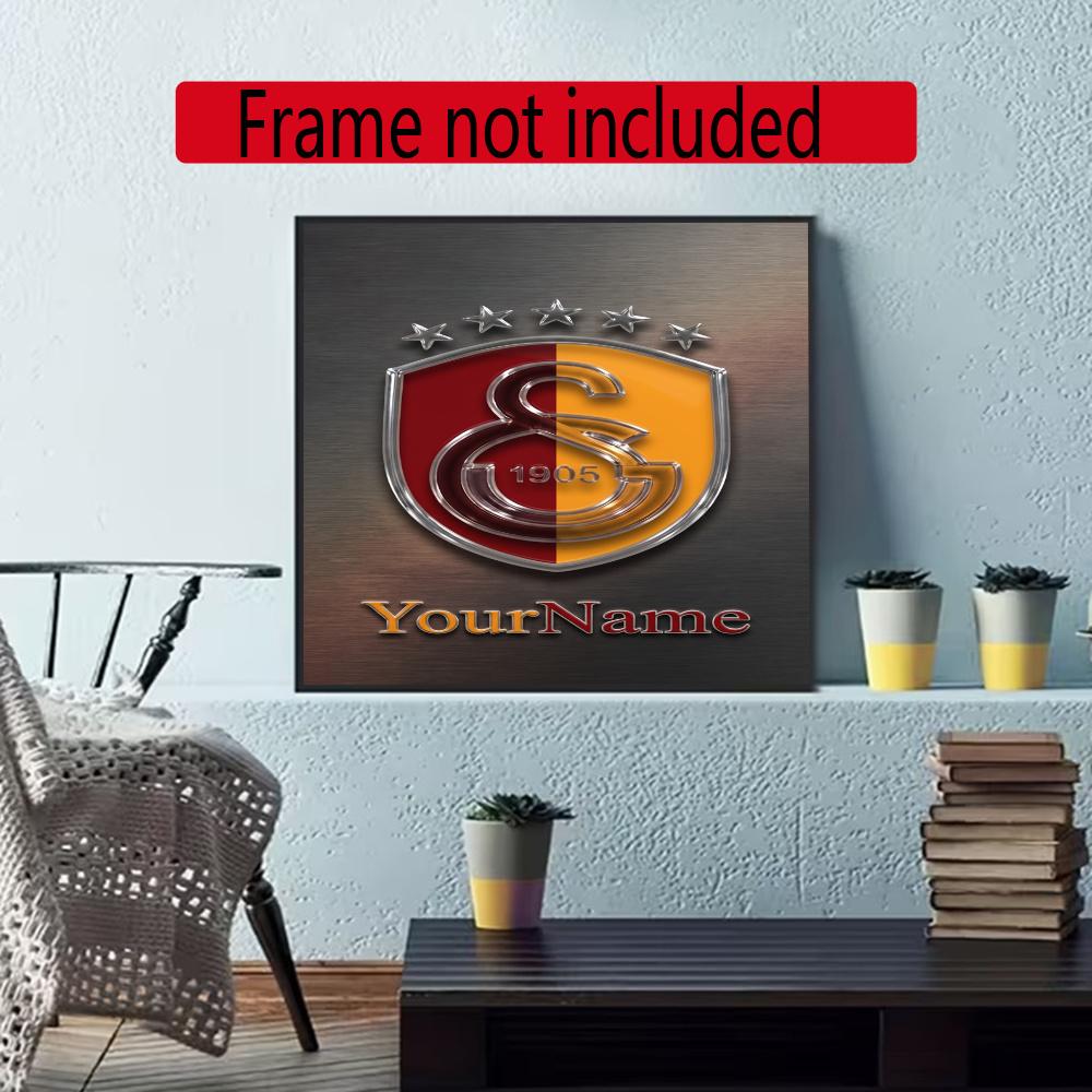 Galatasaray Customize Your Name Diamond Painting Round Diamond Rhinestones Mosaic Diamond Embroidery Wall Paintings Rhinestones Gift Frameless
