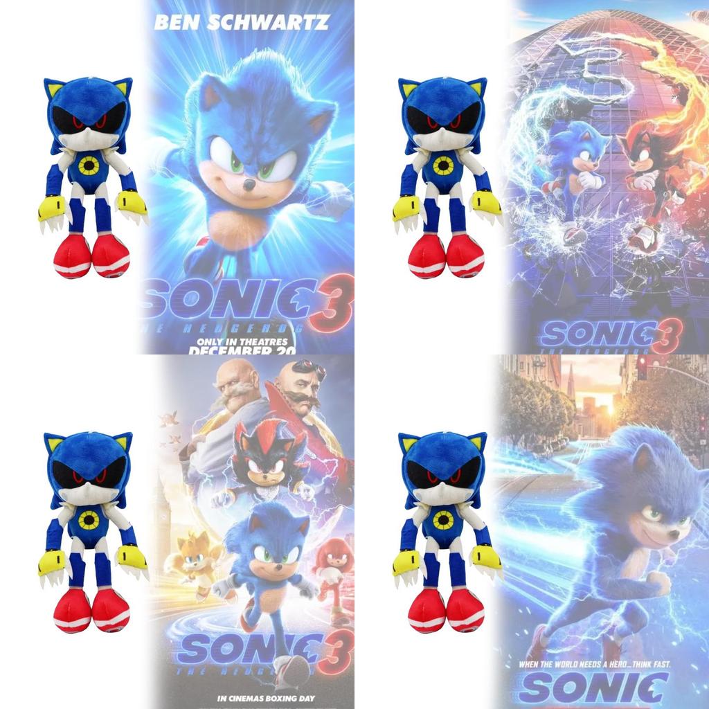 Sonic The Hedgehog Plüschtier mit superweichem Kurzflor für Kinder Geschenk