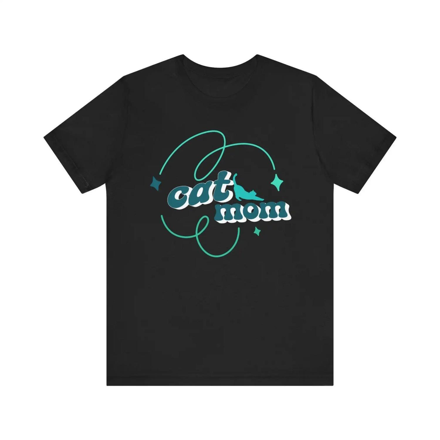 

Cat Mom T Shirt Cute for Lovers Perfect Moms Jersey S чёрный