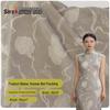 Korean Flocked Fabric for Chinese Qipao Tops and Dresses