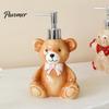 Christmas Soap Dispenser Ceramic Dispenser, Gingerbread Man House Bear Liquid Hand Container Container, Refillable Shower Gel Lotion Bottle