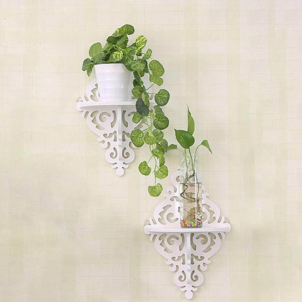 Room Decor Sharp Point Wall-mounted Floating Wall Shelf Flower Pot Rack Display Rack Storage Board