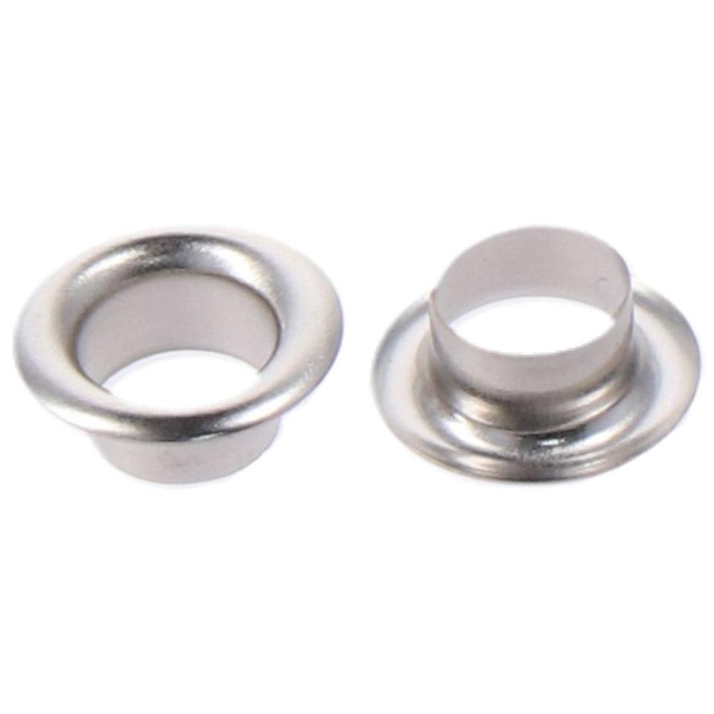 100 Sets Silver Grommets Eyelets Thickened Grommet Tool Kit Leather, Fabric, Tarp, Shoes, Clothing