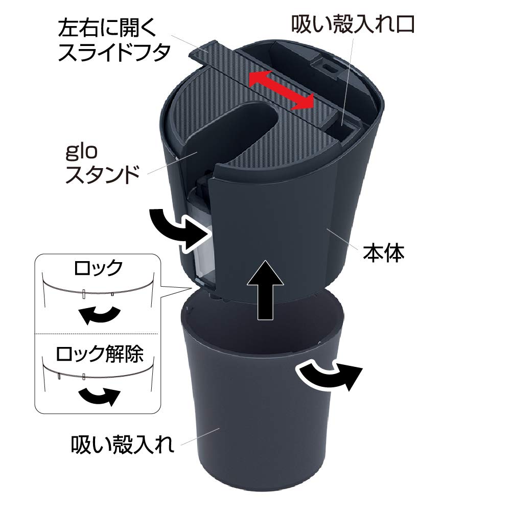 SEIWA glo Charging and Ashtray for WA5 Station, Stand, Holder, Car,