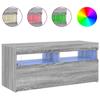 Vidaxl Szafka Pod Tv Z Oświetleniem Led, Szary Dąb Sonoma, 90X35X40 Cm