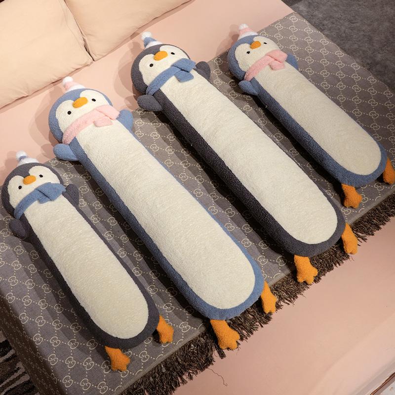 Cute Cartoon Long Penguin Plush Pillow Stuffed Soft Funny Penguin Sleeping Throw Pillow Cushion Gift for Girlfriend