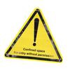 Lock Out Warning Sign Polyester Triangle Isolation Lock Warning Sign for Dangerous Places