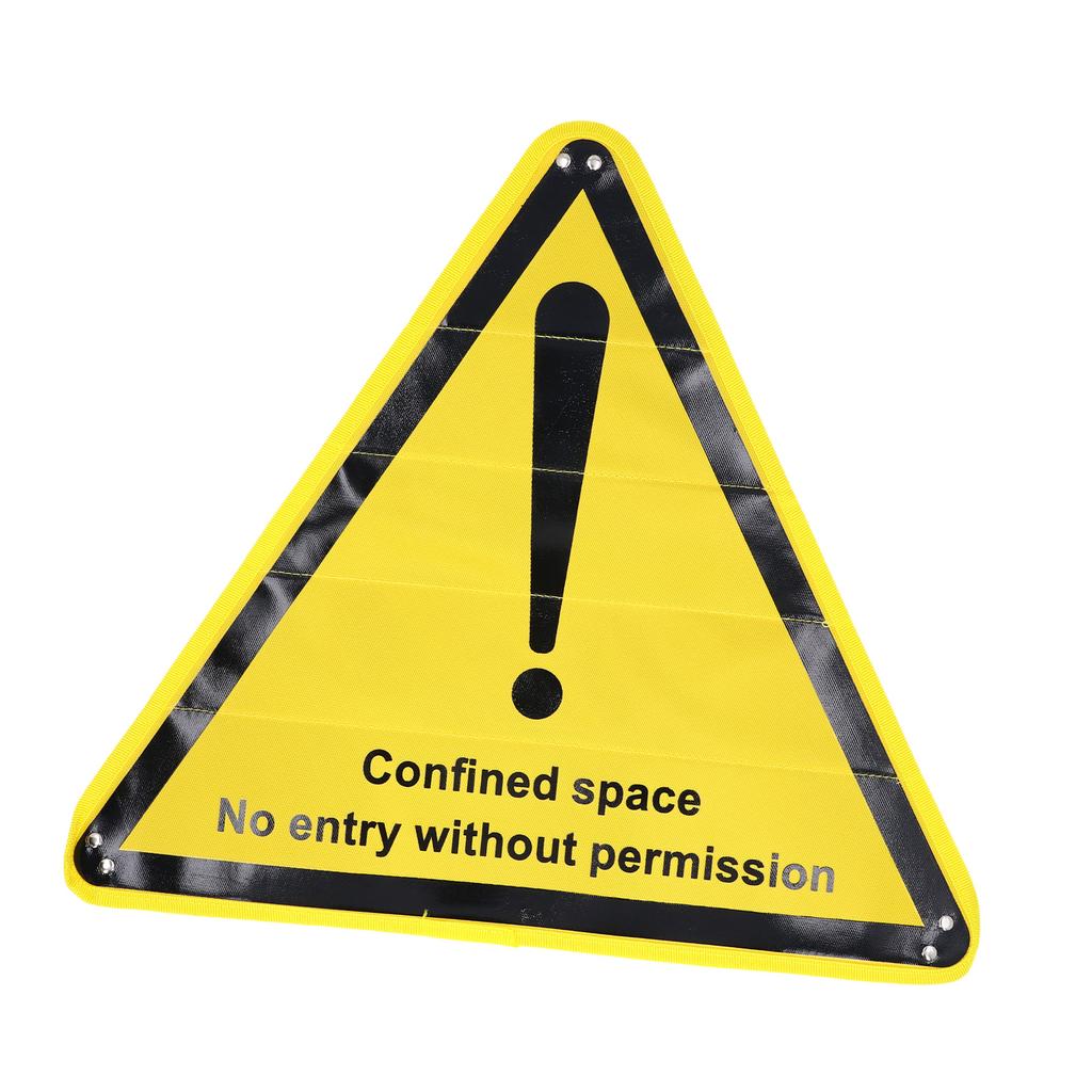 Lock Out Warning Sign Polyester Triangle Isolation Lock Warning Sign for Dangerous Places