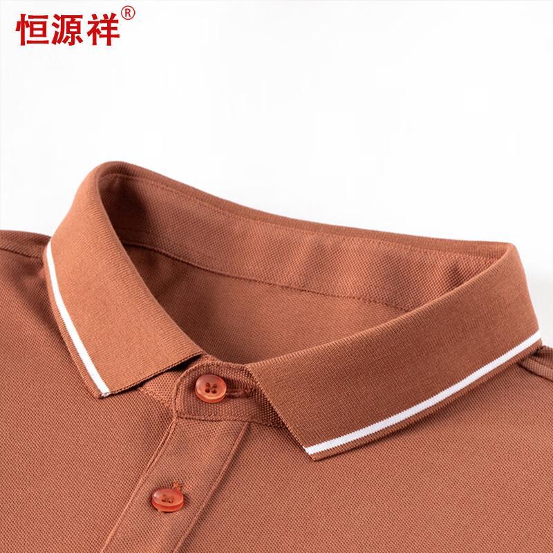 Hengyuanxiang Men's Silk Blend Short Sleeve Polo Shirt