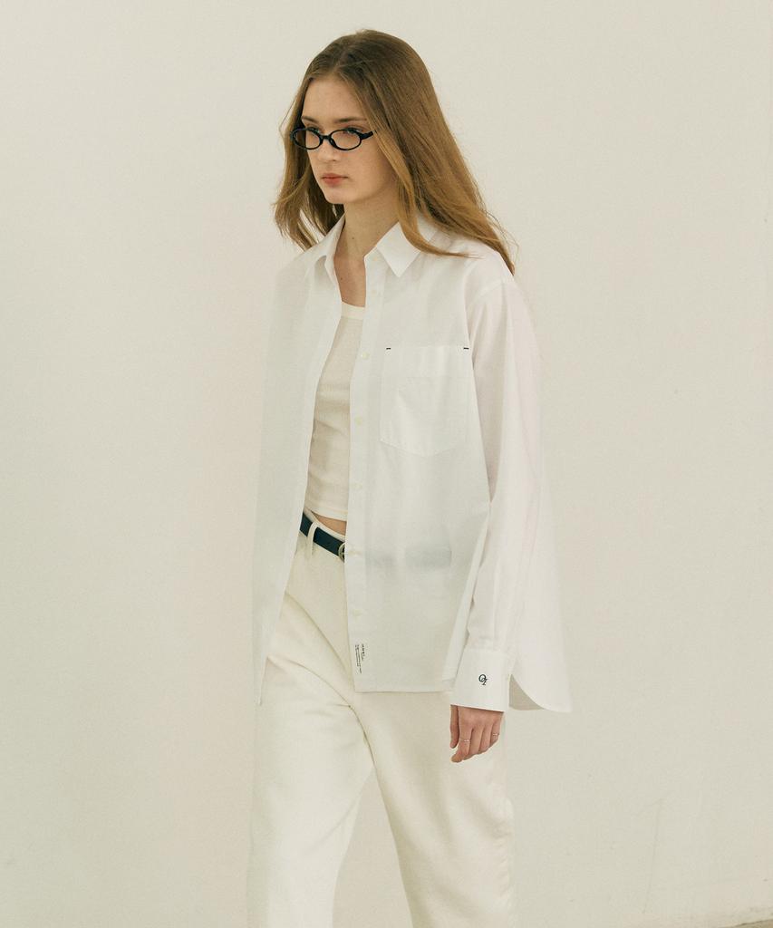 OSTKAKA Essential Cotton Oversized Shirt White