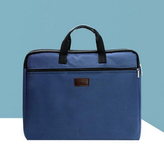 A4 Canvas Document Bag with Zipper - Office, Conference & Student Use
