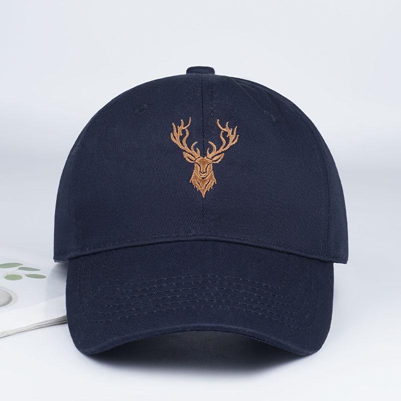 Golden Deer Head Embroidered Baseball Cap Soft And Comfortable Lightweight And Breathable Adjustable Retro Outdoor Style Refined