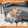 Curved Dog Stairs Ramp for High Beds and Sofa Climbing Pet Steps Nonslip Sponge Filling for Small Dogs and Cat