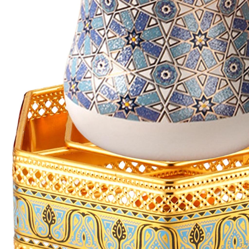 2 stk tyrkisk kaffekanne melkekanne drikkekoker med dekor og tre