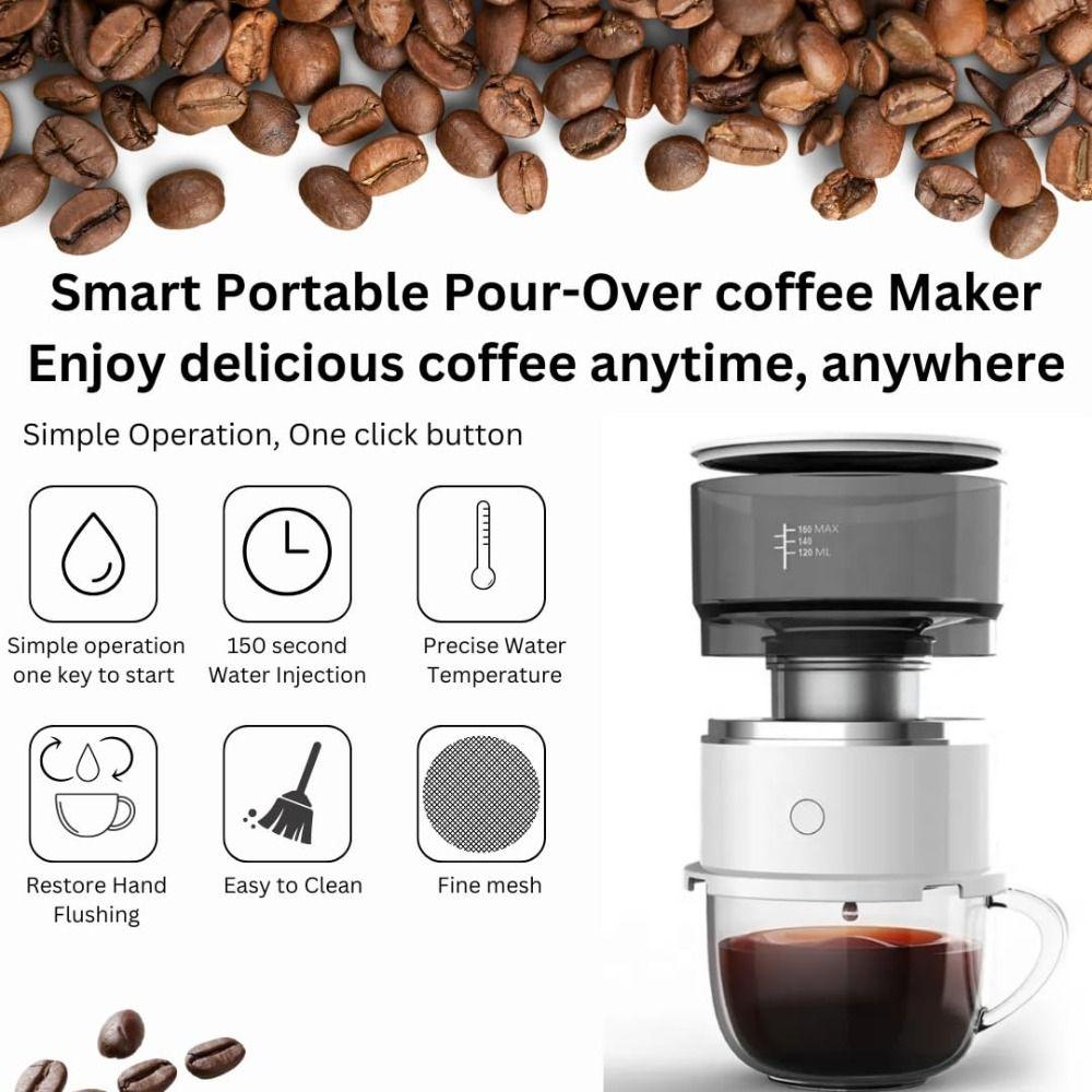 Stainless Steel Filter Portable Coffee Maker Automatic Drip Coffee Maker Home