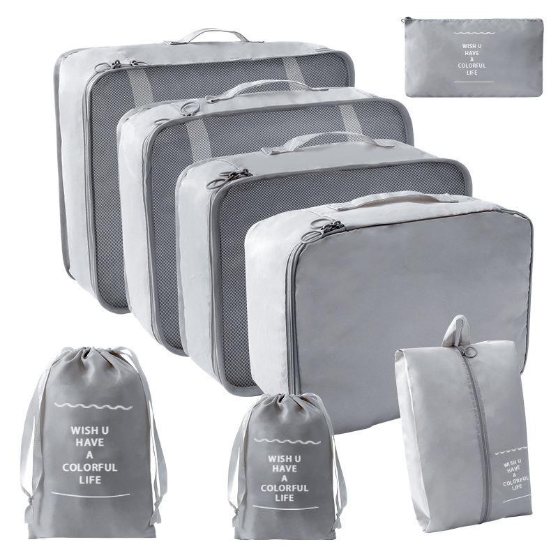 Large Capacity Foldable Travel Storage Bag Set - 7 Pieces