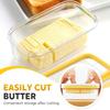 Easy Cutting Two Sticks Butter Butter Slicer Cutter with Lid Butter Box  for Fridge