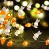 New Easter LED Bunny String Lights Easter Decoration For Home Carrot Rabbit Fairy Light Supplies Happy Easter Gifts Party Favor