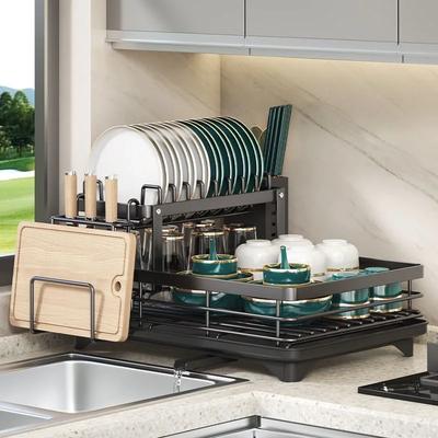 Kitchen Utensils Bowl Drain Storage Rack Dish Drying Rack Stainless Steel Drainer for Kitchen Dishes Organizer Organization Home