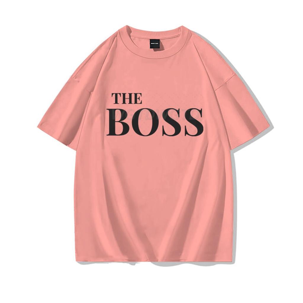 The Boss  The Real Boss Matching Tshirts Couples Matching Outfits Gifts Funny Letter Print Valentines Day Unisex Women Clothing