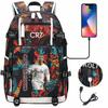 Football Star Collection Teen Primary And Secondary School Student School Bag Usb Men'S And Women'S Casual Backpack