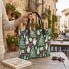 Christmas Gnome Pattern Tote Bag Large Casual Shoulder Handbag for Holiday Shopping Daily Use