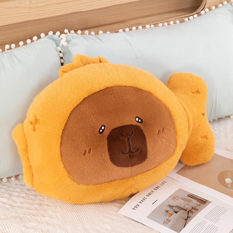 Cute Snapper Fish and Kebab, Plush Toys for Girls Sleeping, Pillow, Bedside Pillow, Kaprimoto Home Cushion