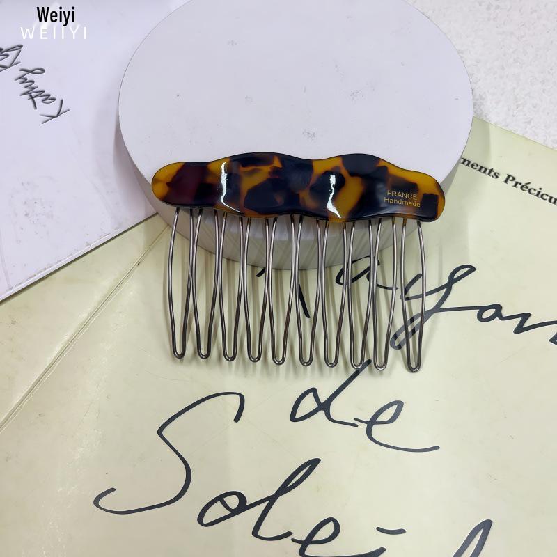 Wei Yi Stylish Acetate Hairpin Comb for Bangs - High-End Textured Design
