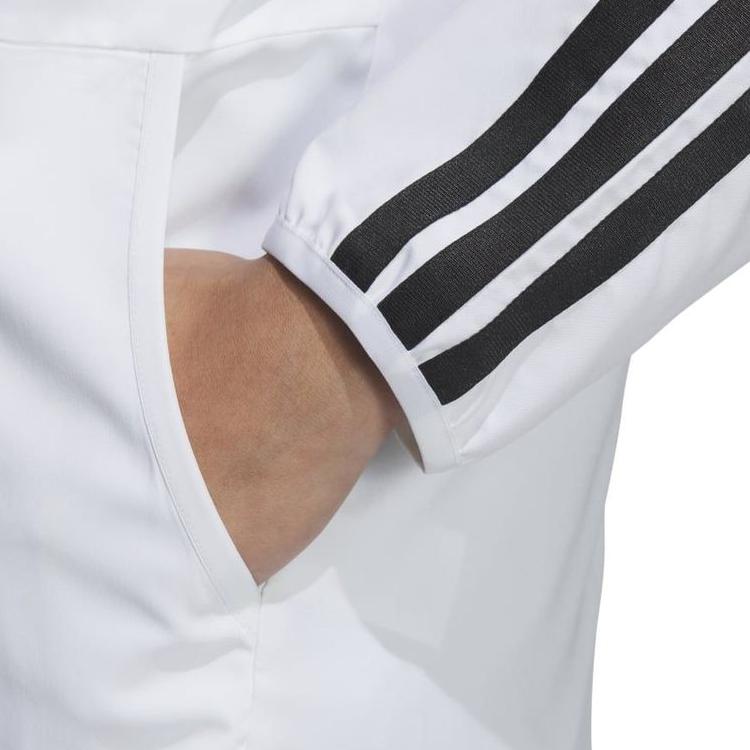 Adidas M MH 3S Cross Logo Stripe Sports Long Sleeve Jacket Men Jackets White JV7002